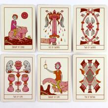 Baraja de Tarot Marsellés Pastel de Calamar, 9X6cm, en inglés - Multicolor - Ver 2