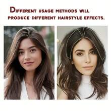 1 件女士隐形无缝假发，厚实蓬松的假发片，基本款接发片，用于增强侧面和头顶的头发