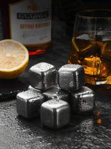 Summer Quick-Freeze 304 Stainless Steel Ice Cubes, Quick-Freeze Ice Stone Set, Metal Ice Nuggets For Wine, Whiskey, Bar