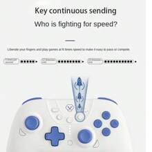 AOLION Aolion Wireless Hal Effect Controller Joystick For Switch 2/1 Dubbele Vibratie Pro Gamepad For NS/PC/IOS/Android/Steam