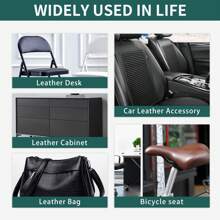 1 Roll Black Leather Repair Patch, Waterproof Removable Self-Adhesive Leather Repair Tape, Can Be Cut Freely, Reusable, Suitable For Sofa, Car Interior, Motorcycle Seat, Handbag, DIY Headboard Cushion And Synthetic Leather Furniture, Jacket Emergency Patch, Sofa Cushion Renovation