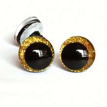 12pcs Glitter Eyes,Sparkling Eyes For Dolls,Knitted Felt Dolls, 3D Glitter Plastic Craft Eyes For Amigurumi DIY Puppet, Bear, Toy Making Supplies,12/14/16/18/20/25/30mm,Six Colors