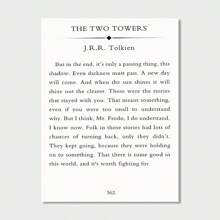 1 Stück Tolkiens berühmtes Zitat aus "Die zwei Türme" - Leinwandkunstposter - Rahmenlose Wanddekoration, geeignet für Wohnzimmer, Schlafzimmer und Büros - Vintage und moderne Stile, Seiten- und Raumdekoration