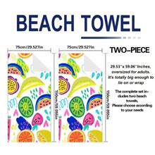 1pc Extra Large Beach Towel, Oversized, Super Absorbent, Beach Blanket, Ultra Soft Microfiber, Essential For Summer, Windproof, UV Protection, Beach, Party, Drying For Travel, Camping, Beach Accessories, Holiday Gift Beach Essentials