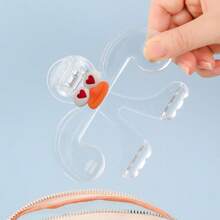 6/4/2/1pc透明气感塑料亚克力夹ins风学生文具果冻夹文件账本夹长尾夹多功能相片夹/创意办公文具试卷夹办公用品发票收纳夹学校用品学校用品文件夹