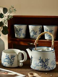 DearDali 一套450毫升复古日式手绘可重复使用冷泡茶壶，家用茶具套装，斋月礼物