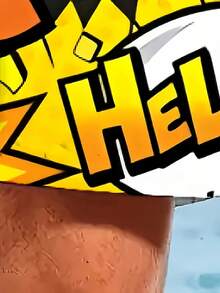 男士活力漫画风格泳裤 - 100% 涤纶，休闲夏季沙滩裤，腰部抽绳，多个口袋，非常适合泳池和沙滩派对，沙滩派对短裤|俏皮印花短裤|涤纶面料，夏威夷风 - 彩色 - 查看 4