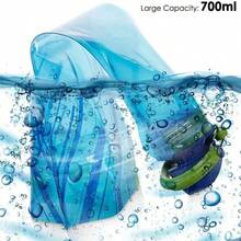 1 túi đựng nước gấp gọn siêu nhẹ 700ml, thiết kế miệng vịt, thích hợp cho các hoạt động thể thao ngoài trời, tập thể dục, đạp xe, túi đựng nước dung tích lớn tiện dụng. - Nhiều màu - Xem 10
