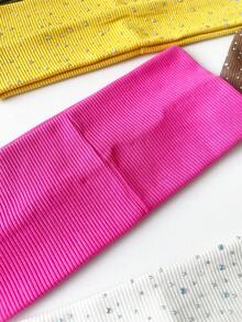 New European And American Fashion Rhinestone Headband, Wide Solid Color Shiny Crystal Elastic Sports Headband For Women, Suitable For Daily Wear, Party, Boho, Made Of Polyester, All Seasons Holiday Essential Hair Accessories Summer Beach Hair Bands - Multicolor - View 11