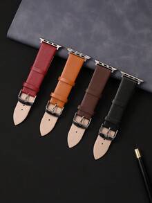 Ultra-Thin PU Leather Strap Compatible With Apple Watch 1-10 SE Ultra Men's And Women's Casual Band 49/46/45/44/42/41/40/38mm Watchband Accessories - 42(S123) 44 45 46 49 - View 3