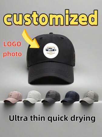 Customized Baseball Cap, Quick-Dry Mesh Trucker Hat, Company Team Event Holiday Student Provided Picture Photo Logo Custom Exclusive Hat, Outdoor Sun Protection Travel Hiking Wide Brim