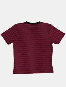 K&K FASHION SHEIN Ribbed Striped T-Shirt - Granate - Ver 7