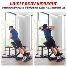 Studyset 2-In-1 Roman Chair & Preacher Curl Bench Multi-Function Heavy-Duty Hyperextension Bench With Adjustable Height For Arms, Ab, Back, Glute & Leg Exercise Home Workouts,Exercise Equipment For Home - Black - View 5