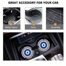 Lot de 2 dessous de verre pour voiture, élégants et durables, antidérapants et à séchage rapide