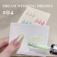 MIANEL 12ML 梦幻婚纱亮片凝胶指甲油 2026 新款流行美白亮片碎钻指甲油 适用于指甲、脚趾甲、UV灯美甲、绿色指甲、白色指甲、粉色指甲、冬季指甲、新年指甲、美甲用品、指甲胶水、按压式美甲 - 彩色 - 查看 11