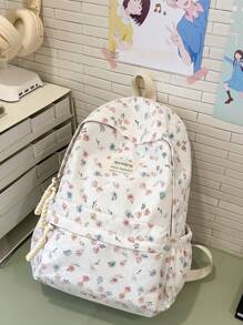 Cute Floral Print Backpack For Women & Girls - Stylish Casual Daypack With Comfortable Straps