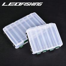 Double-Sided Fishing Tackle Box, Transparent PVC Lure Storage Box With 10/14 Compartments, Hard Bait And Pulling Storage Box Suitable For Kayak Fishing, Durable Double-Sided Design, Convenient To Take And Safe To Organize, Premium Waterproof Fishing Bait - Multicolor - View 1