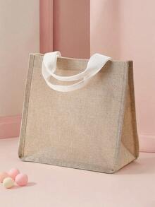 1pc Customized Small Tote Bag With Name & Star Pattern, Suitable For Children And Teenagers, Can Print Your Own Name Or Gift To Siblings And Friends - Multicolor - View 5