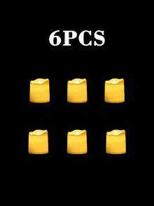 6/12/24 Peças Velas LED Sem Chama Cintilantes, Velas de Chá de Chama Simulada Branco Quente Acionadas por Bateria, Velas Falsas para Casamento, Ao Ar Livre, Decoração de Mesa de Jantar, Presente Romântico - Perfeito para o Dia das Mães, Feriados, Decoração de Festa