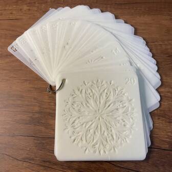 60件/4件 曼陀罗花系列绘画模板，镂空填色模板，墙绘相册装饰模板，DIY绘画模板，绘画教程，涂鸦印刷模板。PET材质，可水洗可重复使用，适用于水彩画、岩石画、剪贴簿、刮画，带收纳环