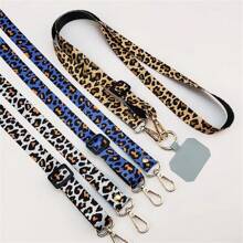 Mobile Phone Lanyard Print Back Hanging Neck Chain Crossbody Leopard Adjustable Shoulder Wide Pendant Anti-Lost Sling With Clip Gifts For Mother, Family, Friends, Birthday, Holiday Phone Charm, Phone Chain
