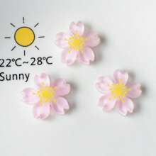 5pcs Lovely Cherry Blossom Girls Room Decor Refrigerator Magnets, Birthday Party Wedding Kitchen Dining Room Fridge Dishwasher Decoration Sticker