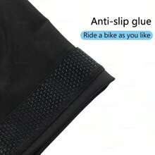 RAUDAX Shorts de cyclisme de compétition de haute qualité, faits d'un mélange élastique de polyester et de spandex, entièrement noirs avec des bandes de jambe réfléchissantes et antidérapantes, convenant pour le vélo tout-terrain en été