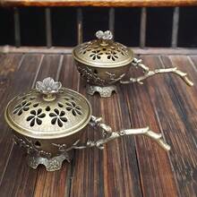 1 件便携式手持合金梅花莲花香炉，祥云香片香炉（不含香） - 僅限 DG22 燃燒器 - 查看 5