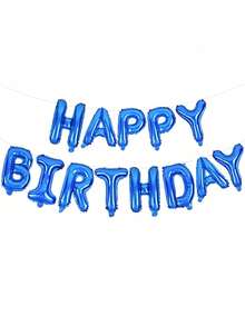 13pcs 16 Inch Happy Birthday Balloons, Decorative Balloons, Party Balloons, Polyester Foil Letters, Inflatable Party Decorations And Birthday Decorations, Suitable For Both Women And Men, Reusable, Party Supplies - Multicolor - View 16