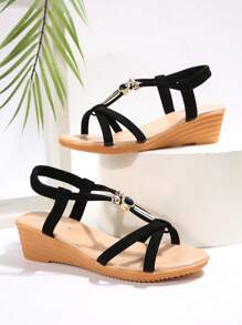 New Flat Sandals Women, Summer Flat Beaded Bohemian Sandals, Open Toe Sweet Beach Shoes (Run Small)