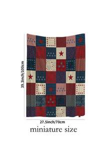 1 pieza Manta de peluche con estampado del Día de la Independencia, regalo del Día de la Independencia, manta suave y cómoda para la siesta, el aire acondicionado, regalo del Día de la Madre, picnic, camping, viaje, coche, decoración del hogar, regalo festivo