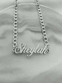 1 pieza Tobillera personalizada con letra de nombre en inglés, unisex adecuada para uso diario y ocasiones de fiesta, elegante y con estilo hip hop para Navidad y todas las temporadas (personalizado solo en inglés)