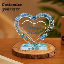 1pc Personalized Photo Decor, Romantic Hollow Heart Acrylic Sign With Your Own Photo, Beautiful Picture, Travel Photos, Customized Desktop Decoration, Gift For Valentine's Day, Mother's Day, Wedding Anniversary, Travel Memory, Parent-Child Memento,Home Refresh,Warm Ambience,Home & Living,Customized Crafts,Christmas Gift Supplies - Multicolor - View 15