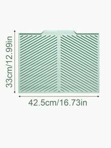 1 Pc Silicone Dish Drying Mat - Foldable, Heat-Resistant, Multi-Purpose Kitchen Draining Pad, Suitable For Dishes And Utensils