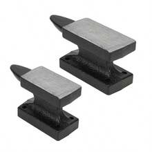 Yunque de joyero, herramienta de forja de una sola punta de base de hierro para hacer joyas, martillo para estampar metal - Negro - Ver 9