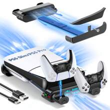 Multifunktionaler Lade- und Kühlständer für Slim/Pro, kompatibel mit Konsole, Disc & Digital Versionen sowie Elite Controller