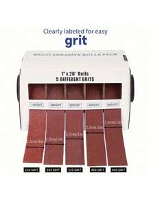 Aluminum Oxide Abrasive Sandpaper Rolls, Durable Aluminum Oxide For Wood And Metal Sanding And Polishing, Sand Paper For Woodworking, For Wood, Automotive And Small Projects - Multicolor - View 5