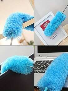 1 Set ausziehbarer, extrafein fasriger Staubwedel, wiederverwendbar, waschbar, biegsam mit teleskopischem Griff, geeignet für Zuhause und Büro - ideal zum Reinigen von Deckenventillatoren, Fenster und Möbeln. Extrafein faseriger ausziehbarer manueller Staubreiniger für Klimaanlage, Federn, Auto und Möbel zu Hause