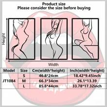 1PC Living Room Wall Art ,Abstract Female Outline Iron Wall Hanging Black