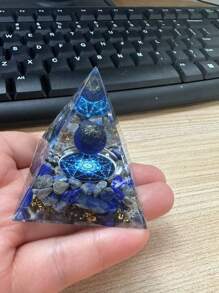 5 Cm Devil's Eye Natural Crystal Ball Pyramid Decorative Crystal Pebble, Suitable For Home Or Car Desktop Decoration.