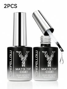 YOKEFELLOW Top coat gel lucido da 16 ml senza bisogno di struccare e top coat opaco, finitura lucente di diamanti ad alta capacità e texture vellutata, super glossy, lunga durata, alta durezza, resistente ai graffi e all'usura, previene sbavature, smalto gel per lampada UV LED, arte di unghie professionale, idea regalo fai da te