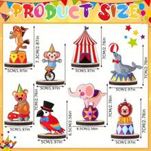 16/24 Pcs Woodland Animals Wood Tabletop Carnival Centerpieces, Forest Wooden Animals Cutout Shapes Creatures Table Topper For Woodland Camping, Wild Creatures Decor Wooden Table Sign, Rustic Tiered Tray Decorations For Forest Camp, Baby Shower Craft Party Supplies, Birthday Favors Cake Decor