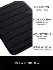 Tapete para Baño con Memory Foam y Base Antideslizante - Azul - Ver 3