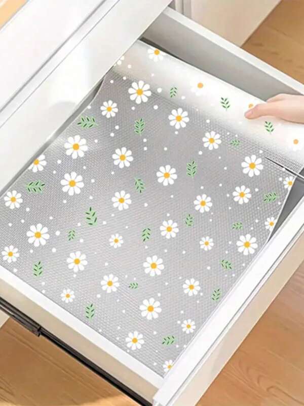 Rouleau de natte de tiroir en plastique EVA - Imperméable, antidérapante, résistante à l'abrasion, tapis de placard de cuisine, doublure de tiroir imperméable et anti-poussière pour placards, étagères et tapis de table pour réfrigérateur