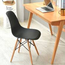 Probasto Eames Shell Chair, Eames Chair, Stylish Dining Chair, Shell Chair, Eames Chair, Nordic, Wooden Legs, Brown Legs, Easy Assembly, 1 Chair - Grey - View 6