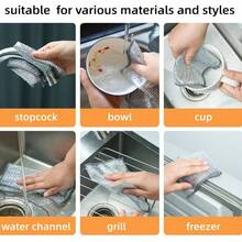 [Cleaning Worker] 20pcs Multi-Purpose Steel Wool Magic Cleaning Cloth, Double-Layer Dishwashing Sponge, Reusable Dishcloth, Strong Rust Removal, Wet & Dry Use Steel Wool Dishcloth, No Scratches Wiping Steel Wool Dishcloth, Halloween Gift, Christmas Gift, Magic Steel Wool Cleaning Pad | Double-Layer, Reusable & Non-Scratching | Kitchen And Household Strong Rust Remover | Multipurpose Wet/Dry Use | Ideal For Washing Dishes, Stove, And Pots - View 9