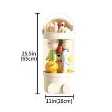 1pc 25.5 Inch/51.1 Inch Zipper Transparent Doll Storage Bin, Astronaut Shaped Round Storage Container, Large Capacity Dustproof & Portable