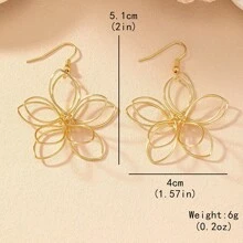 1 Paar modische und elegante Cut Out geometrische Blumen Ohrringe