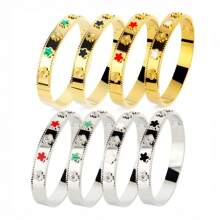Set de 3 piezas/1 set de Multi-Colgante y Pulsera de Acero Inoxidable, con diseño de tornillo y estilo de flor de ciruelo con circonita cúbica, adecuado para uso diario y como regalo, en todas las estaciones