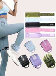 1 pièce Bandes de résistance pour les chevilles avec attaches, poids pour les chevilles pour les cuisses et les fesses, bande de résistance pour la flexion des hanches, équipement de fitness des fessiers pour entraînement à domicile pour femmes
